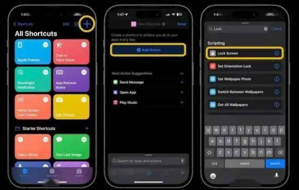 屯昌苹果14锁屏维修店分享iPhone14升级iOS16.4后如何创建锁屏快捷方式 